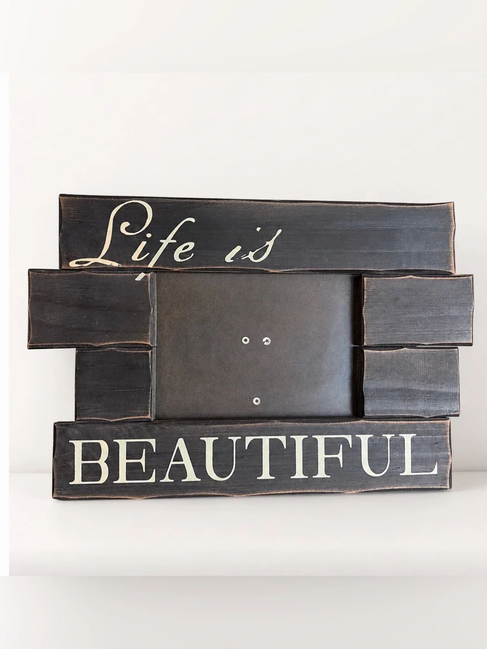 Life Is Beautiful Rustic Wooden 5x7 Picture Frame